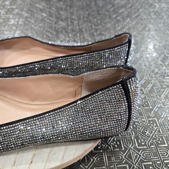 🐢 INC International Concepts Juney Dark Crystal Square Toe Ballet Flats Size6.5 - Picture 6 of 11